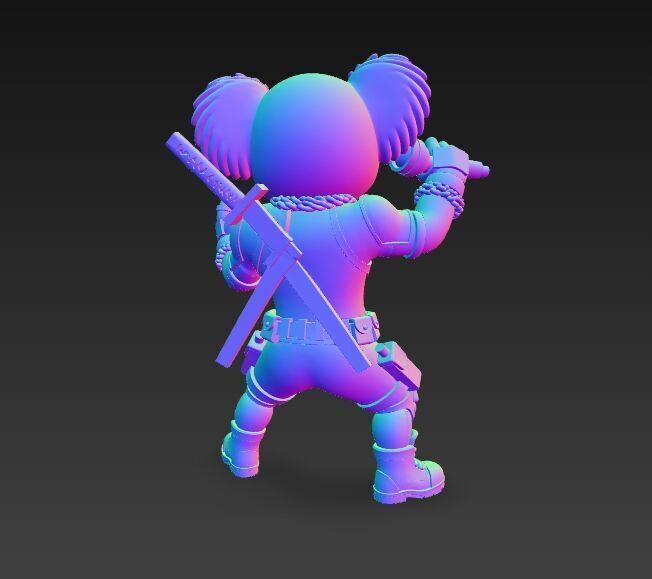 KoalaPool Unique 3D Printed Statue of the Superhero Koala 3D model_2