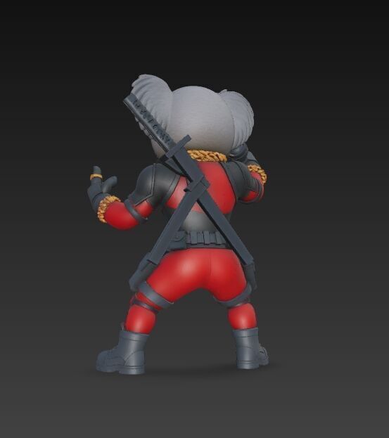 KoalaPool Unique 3D Printed Statue of the Superhero Koala 3D model_15