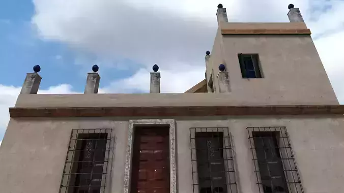 Old High-Quality 3D Colonial House