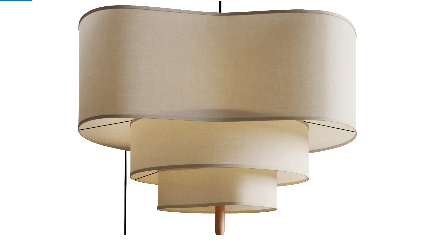 Pebbles Pendant Light Low-poly 3D model_4