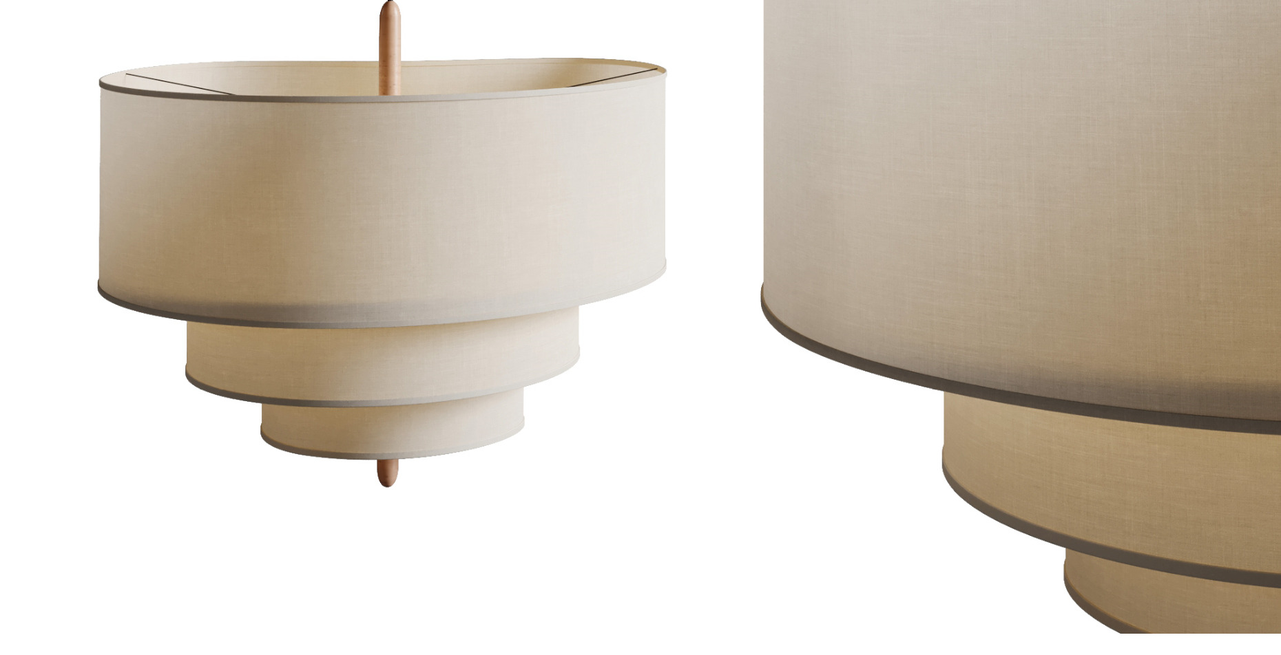 Pebbles Pendant Light Low-poly 3D model_5