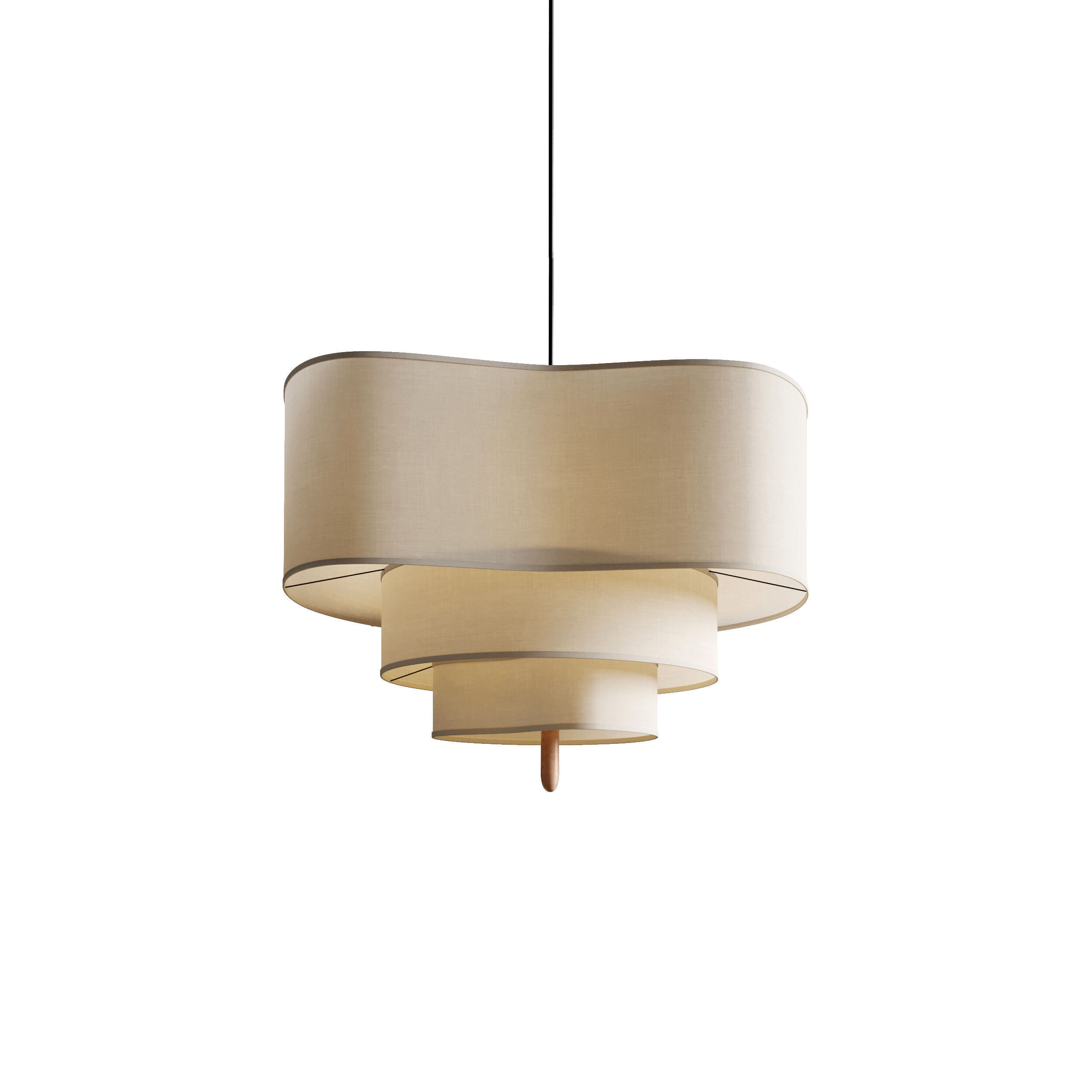 Pebbles Pendant Light Low-poly 3D model_1