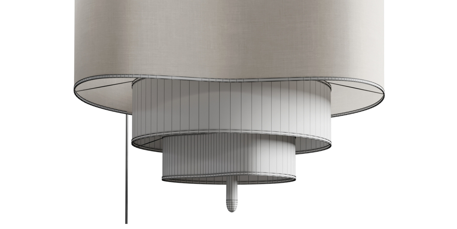 Pebbles Pendant Light Low-poly 3D model_7