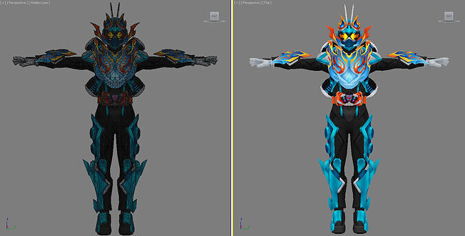 Kamen Rider Gotchard Fire 3d model 3D model