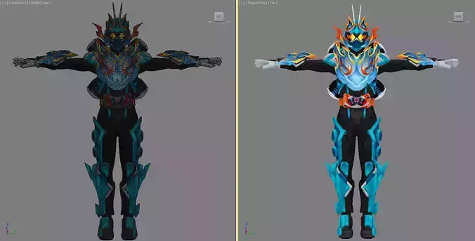 Kamen Rider Gotchard Fire 3d model