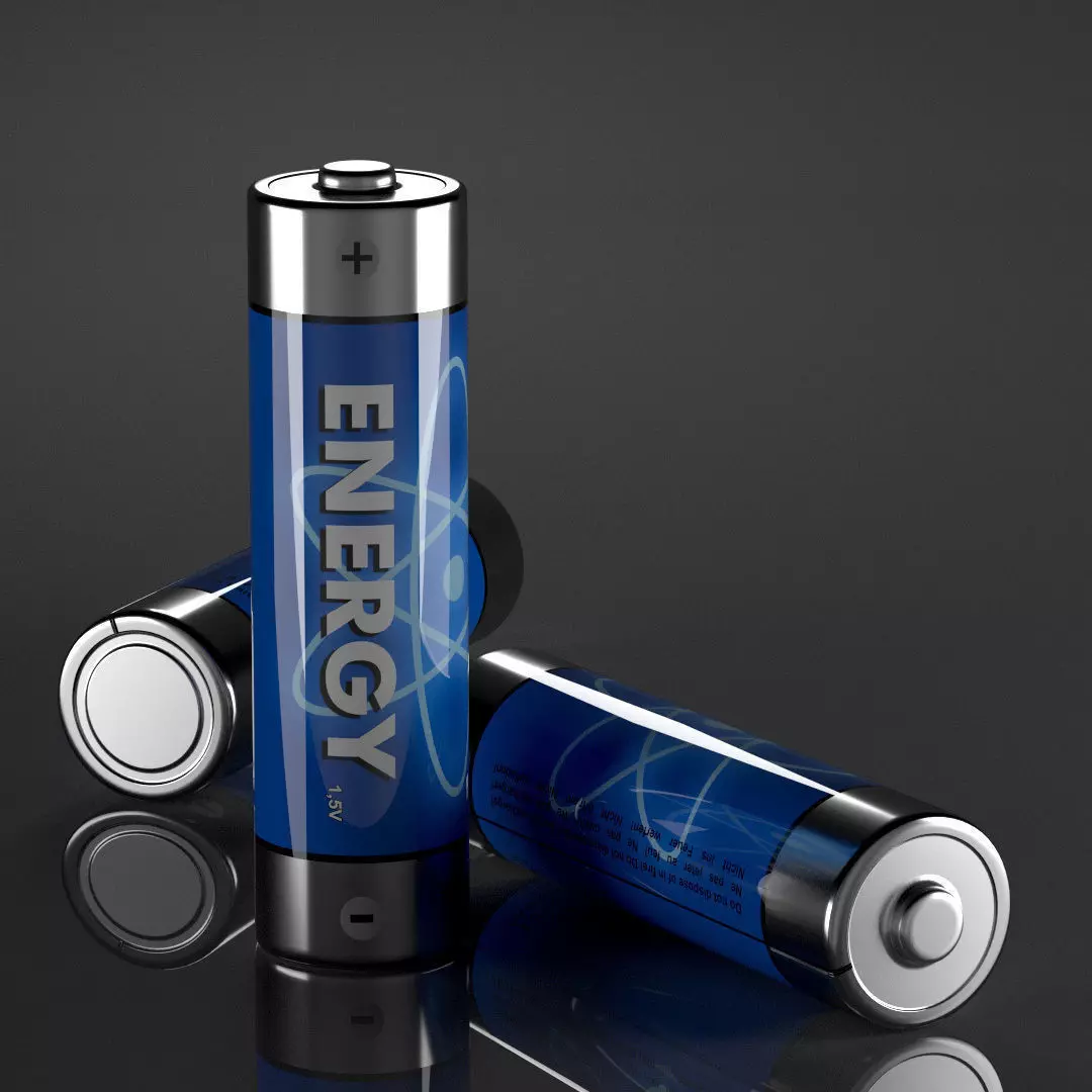 AA Battery Free low-poly 3D model