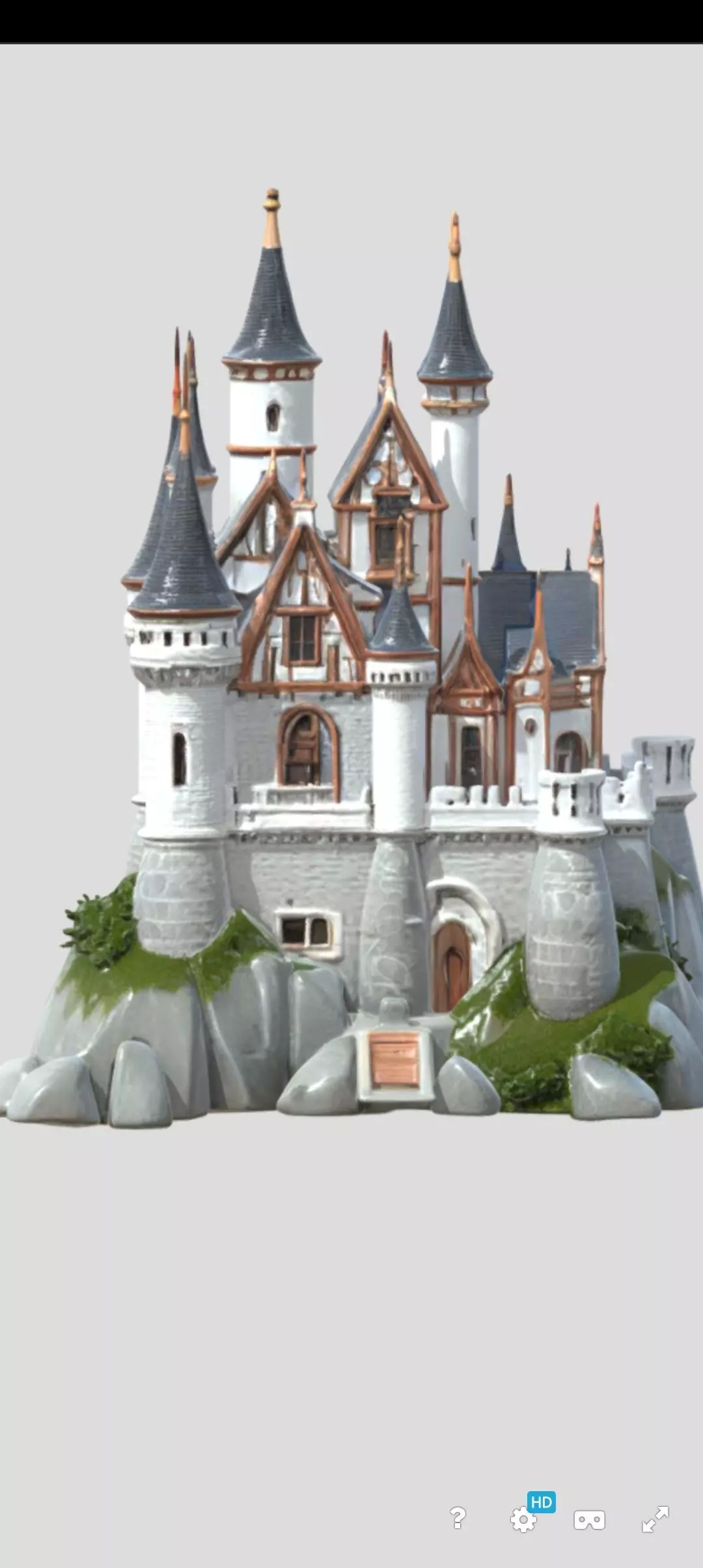 Realistic Castle 3d model Low-poly 3D model_0