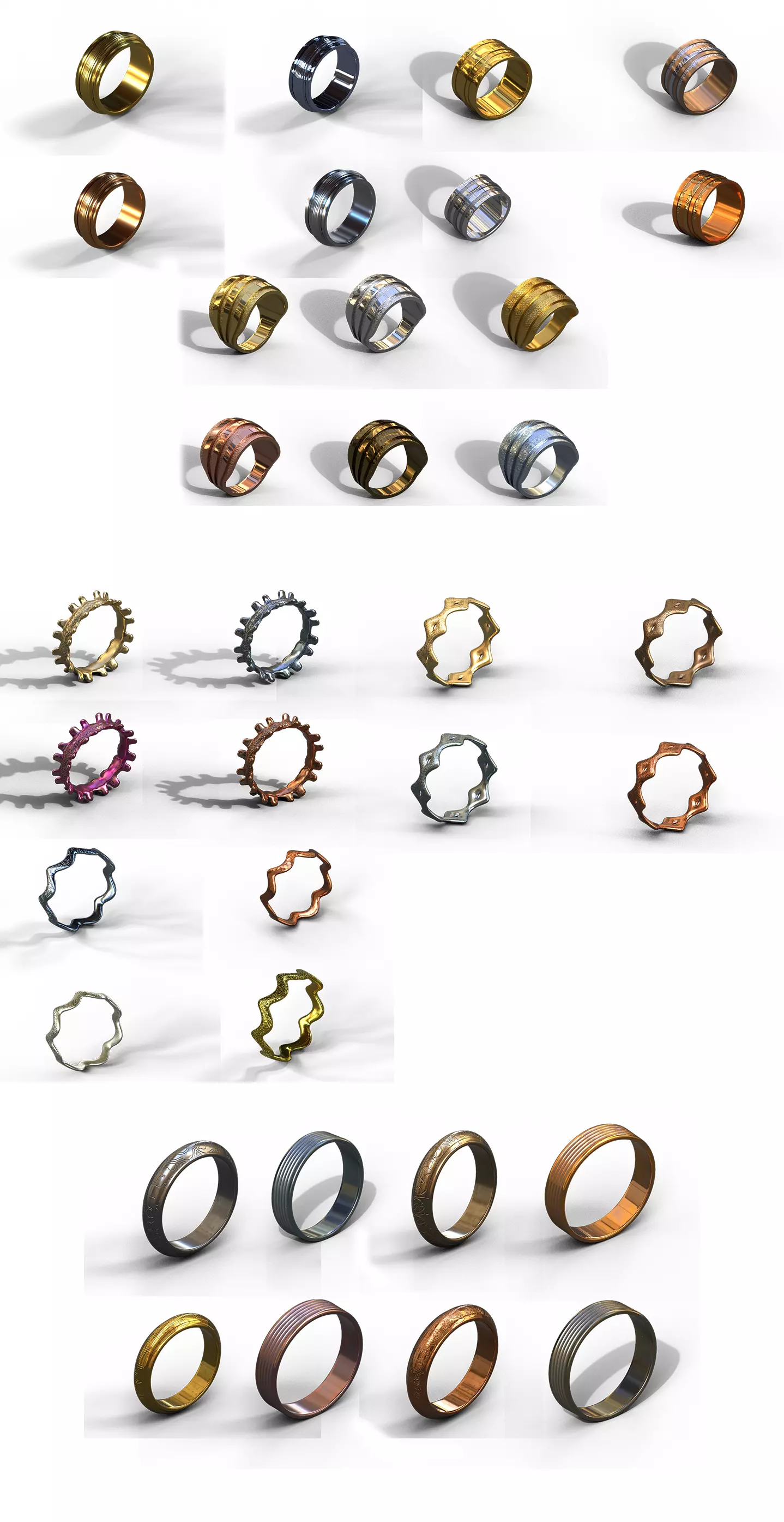 High-Quality 3D Ring Model Pack 34 Low-poly 3D model_0