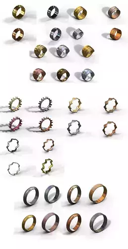 High-Quality 3D Ring Model Pack 34