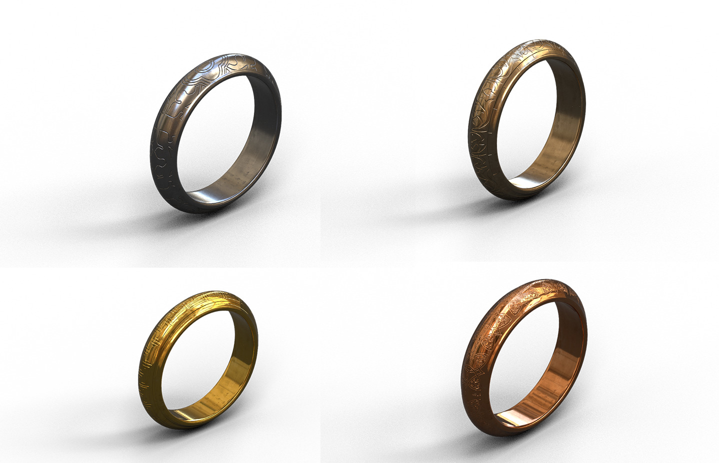 High-Quality 3D Ring Model Pack 34 Low-poly 3D model_28