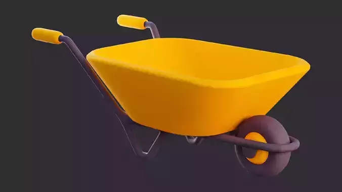 Lowpoly Wheelbarrow