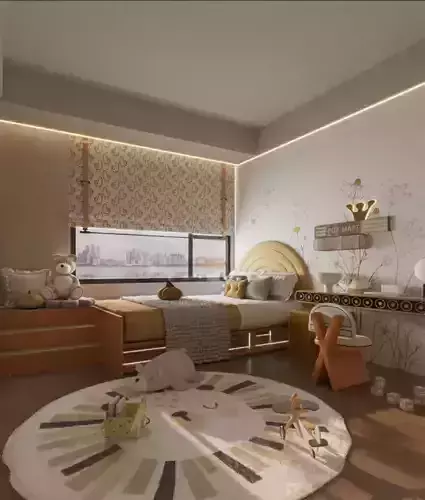 Modern General Children s Room 3D model