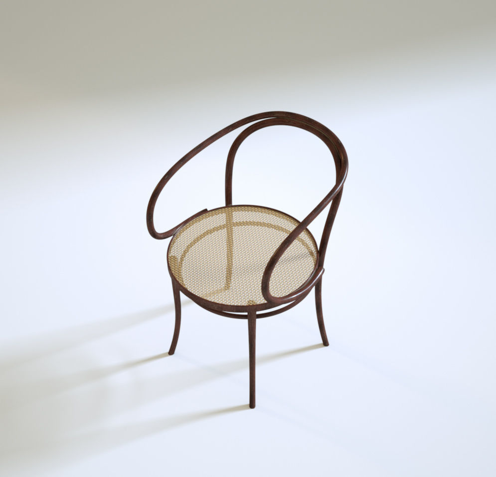 Viennese Art Nouveau Chair Free 3D model_2
