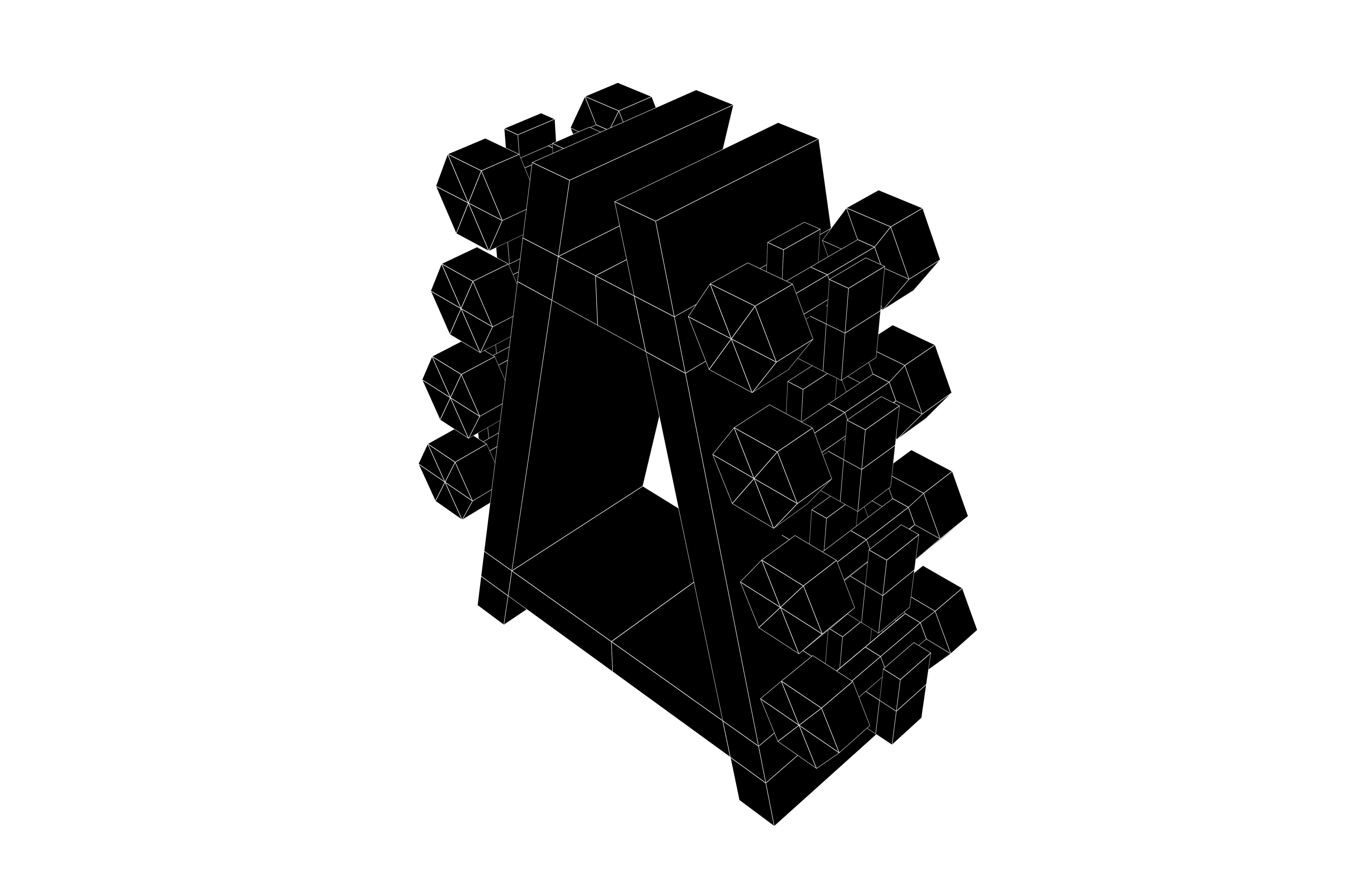 Low poly Dumbbell Rack v1 001 Low-poly 3D model_6