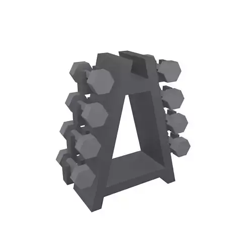 Low poly Dumbbell Rack v1 001 Low-poly 3D model Low poly Dumbbell Rack v1 001 Low-poly 3D model
