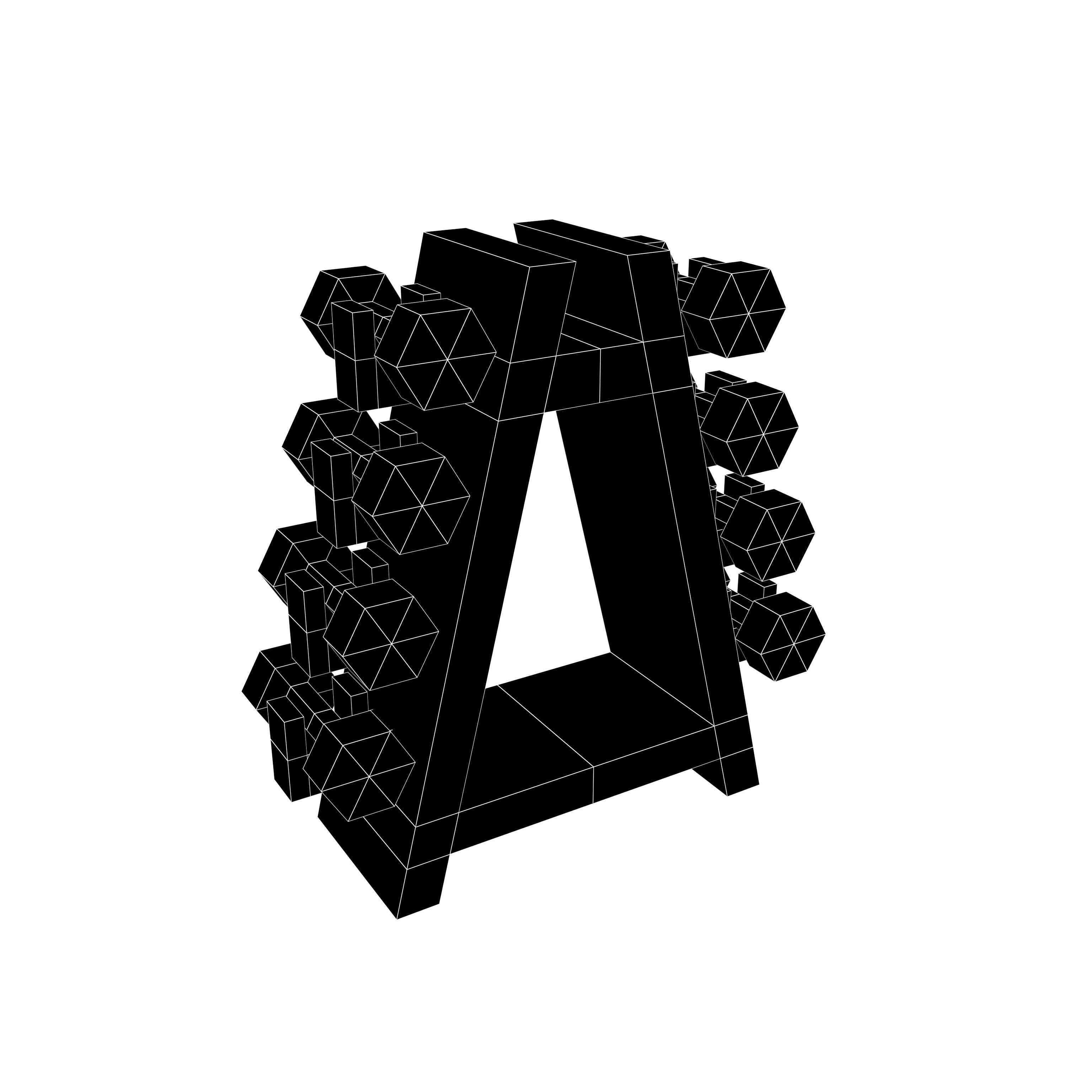 Low poly Dumbbell Rack v1 002 Low-poly 3D model_4