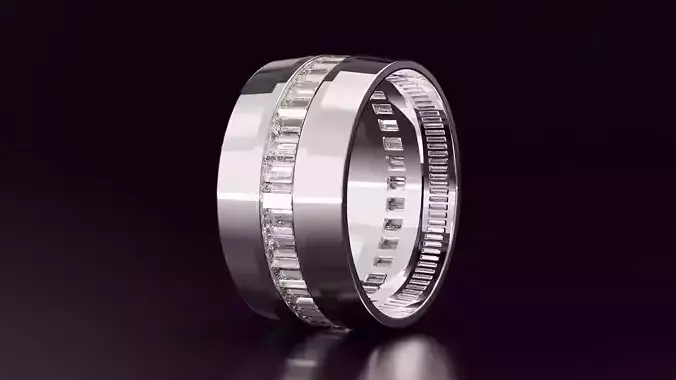 channel set baguette straight eternity band N02 54EU size