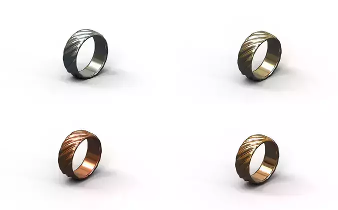 High-Quality 3D Ring Model Pack 4