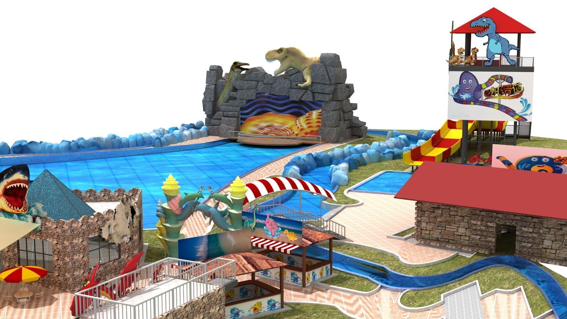 WaterPark 3D model_7