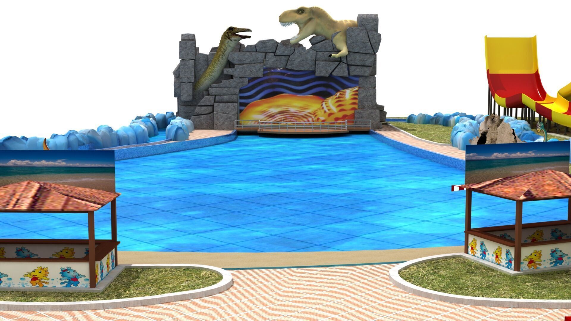 WaterPark 3D model_2