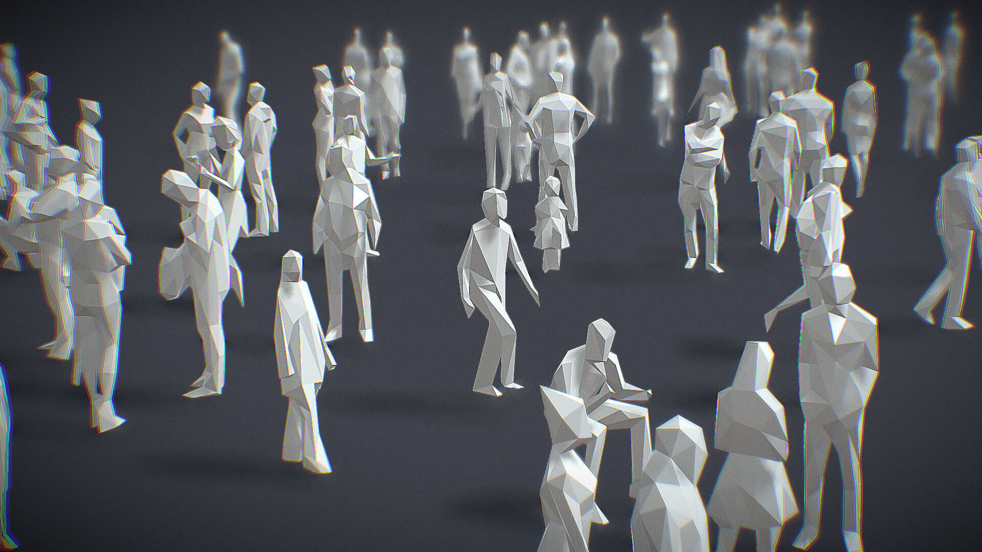 Lowpoly People Collection Low-poly 3D model_1
