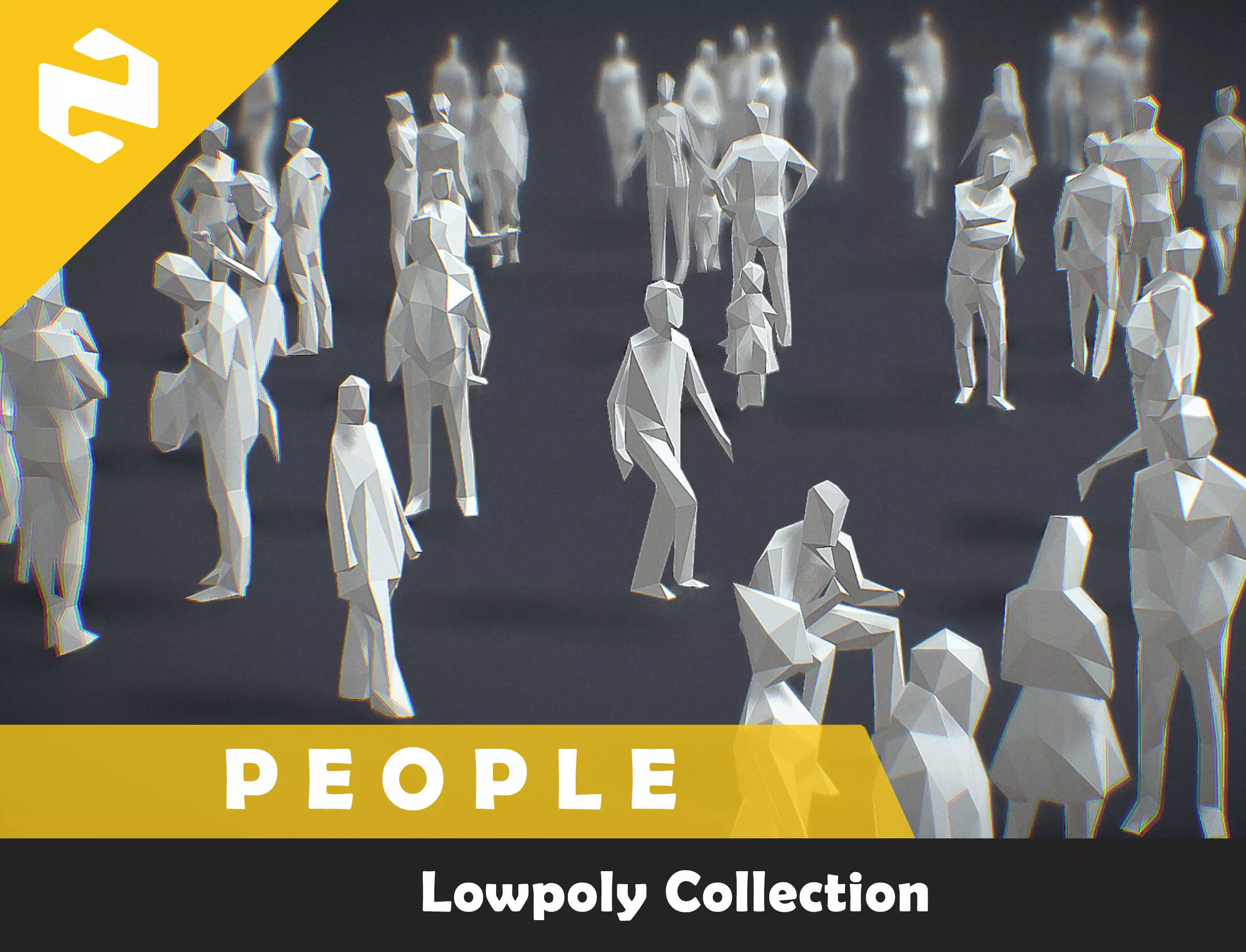 Lowpoly People Collection Low-poly 3D model_0