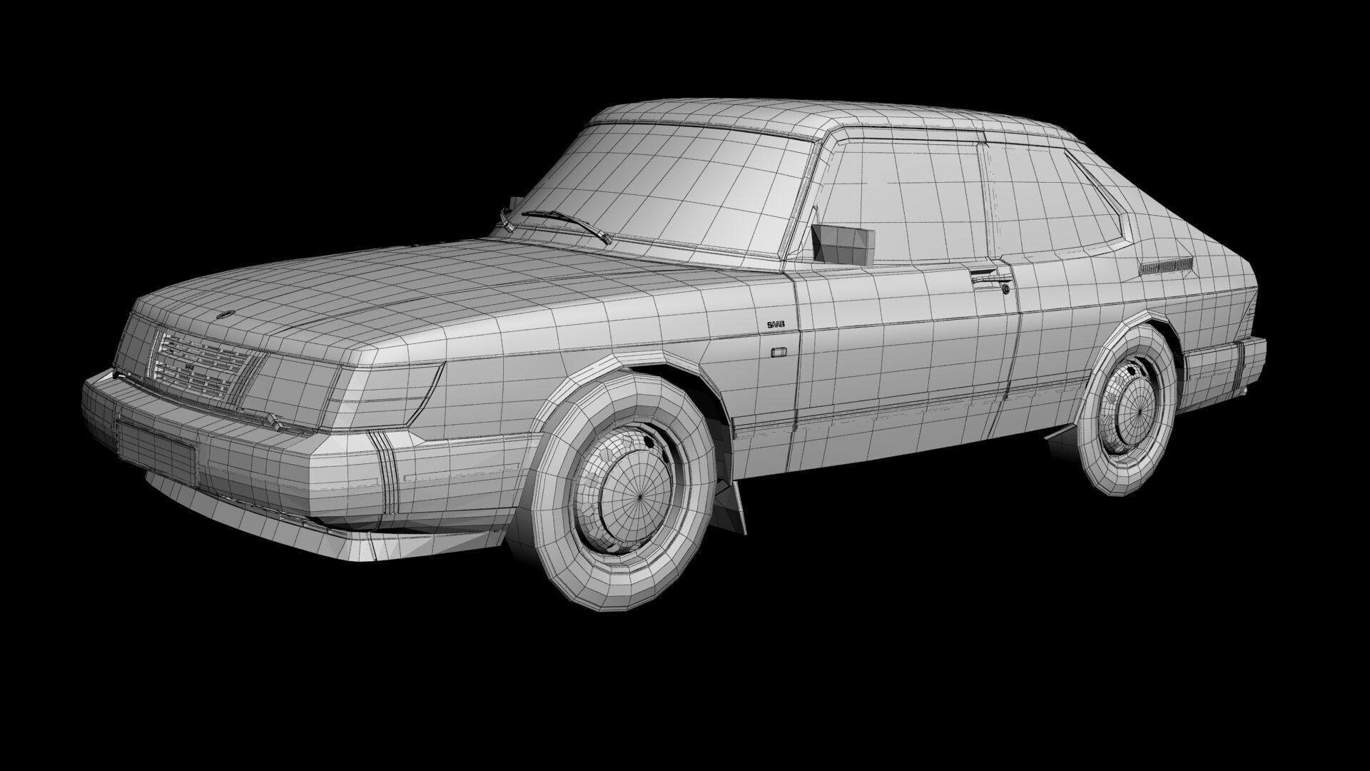 SAAB 900 3D model_13