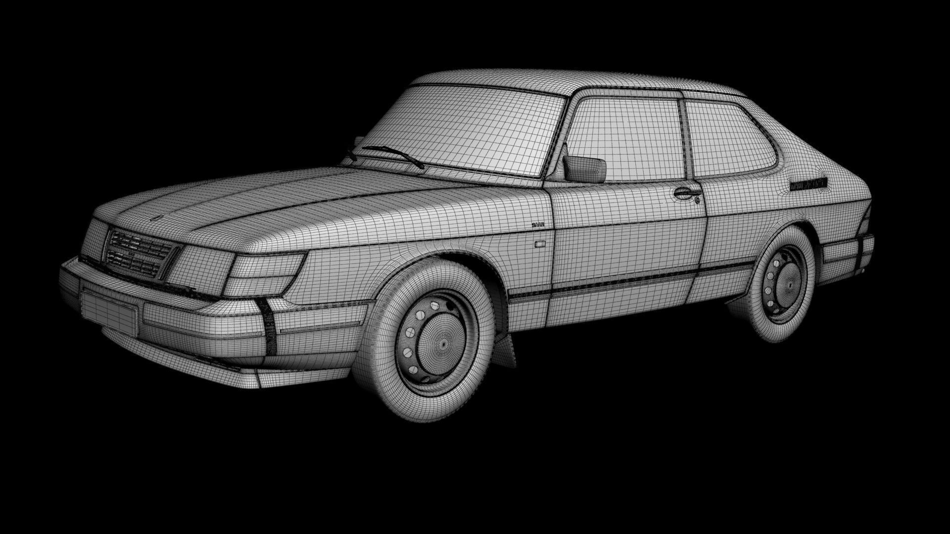 SAAB 900 3D model_14
