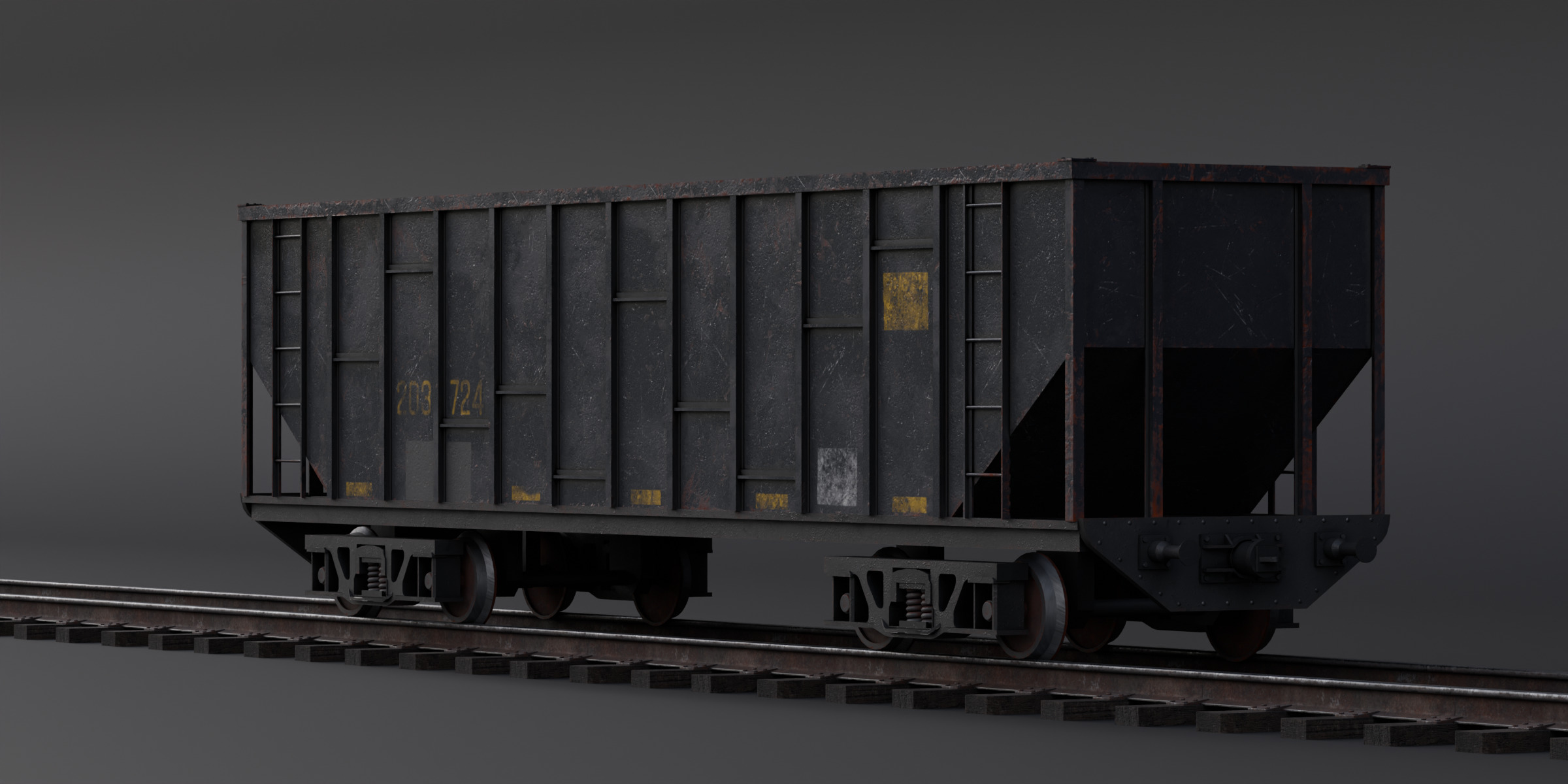 Train Pack Rig Low-poly 3D model_13
