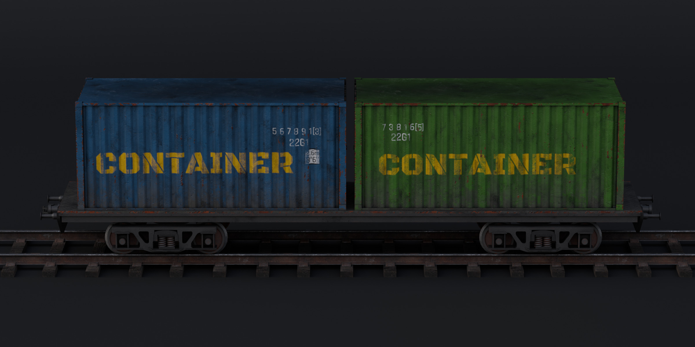 Train Pack Rig Low-poly 3D model_22