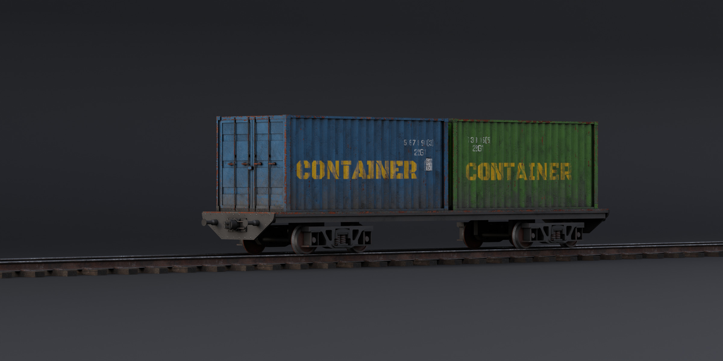 Train Pack Rig Low-poly 3D model_21