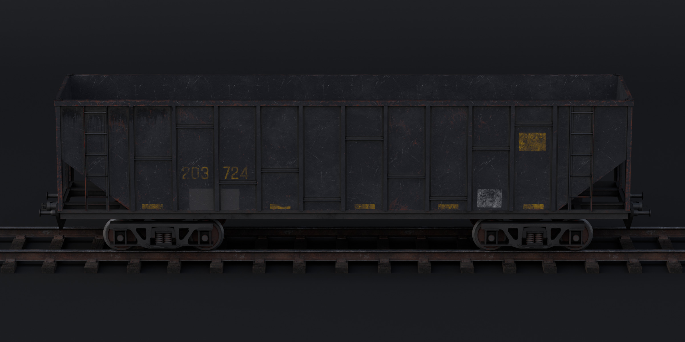 Train Pack Rig Low-poly 3D model_14