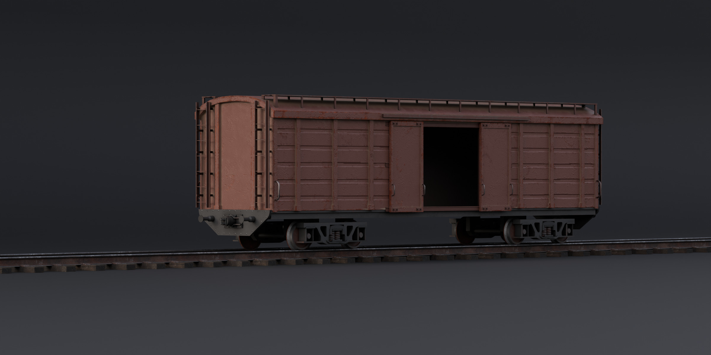 Train Pack Rig Low-poly 3D model_9