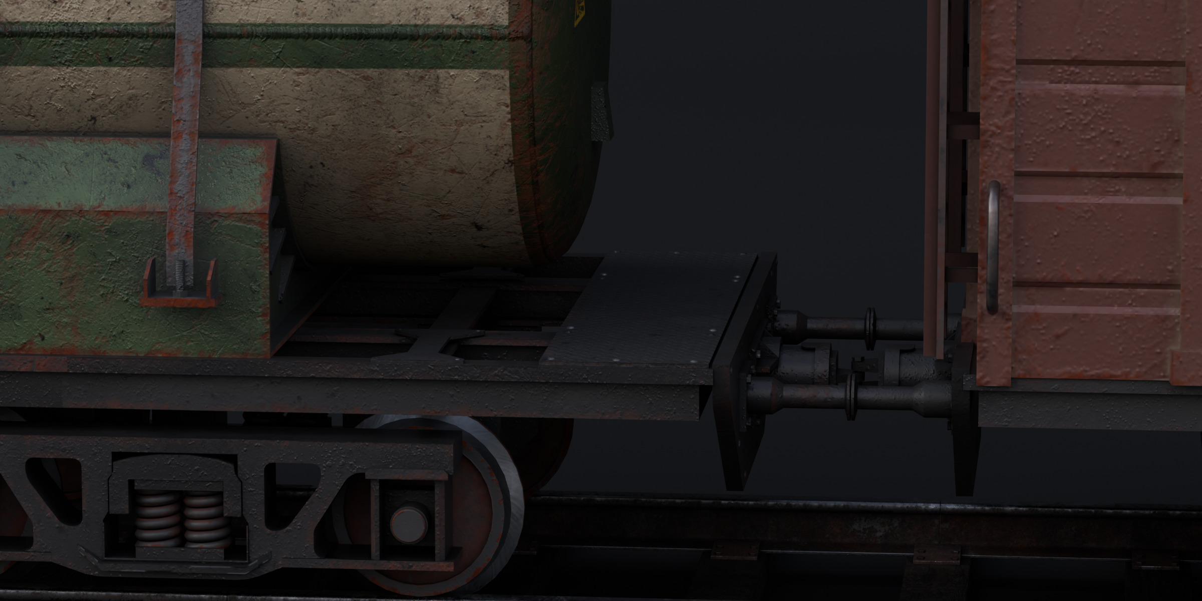 Train Pack Rig Low-poly 3D model_25