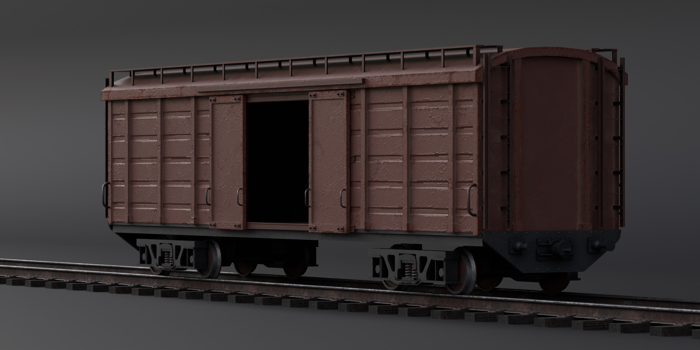 Train Pack Rig Low-poly 3D model_10