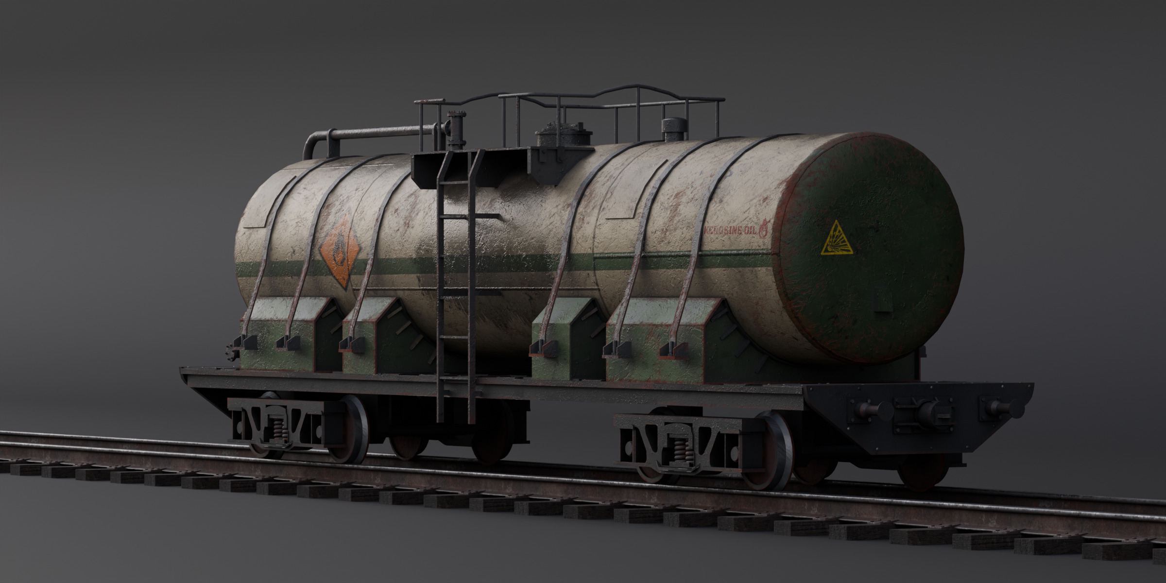 Train Pack Rig Low-poly 3D model_7