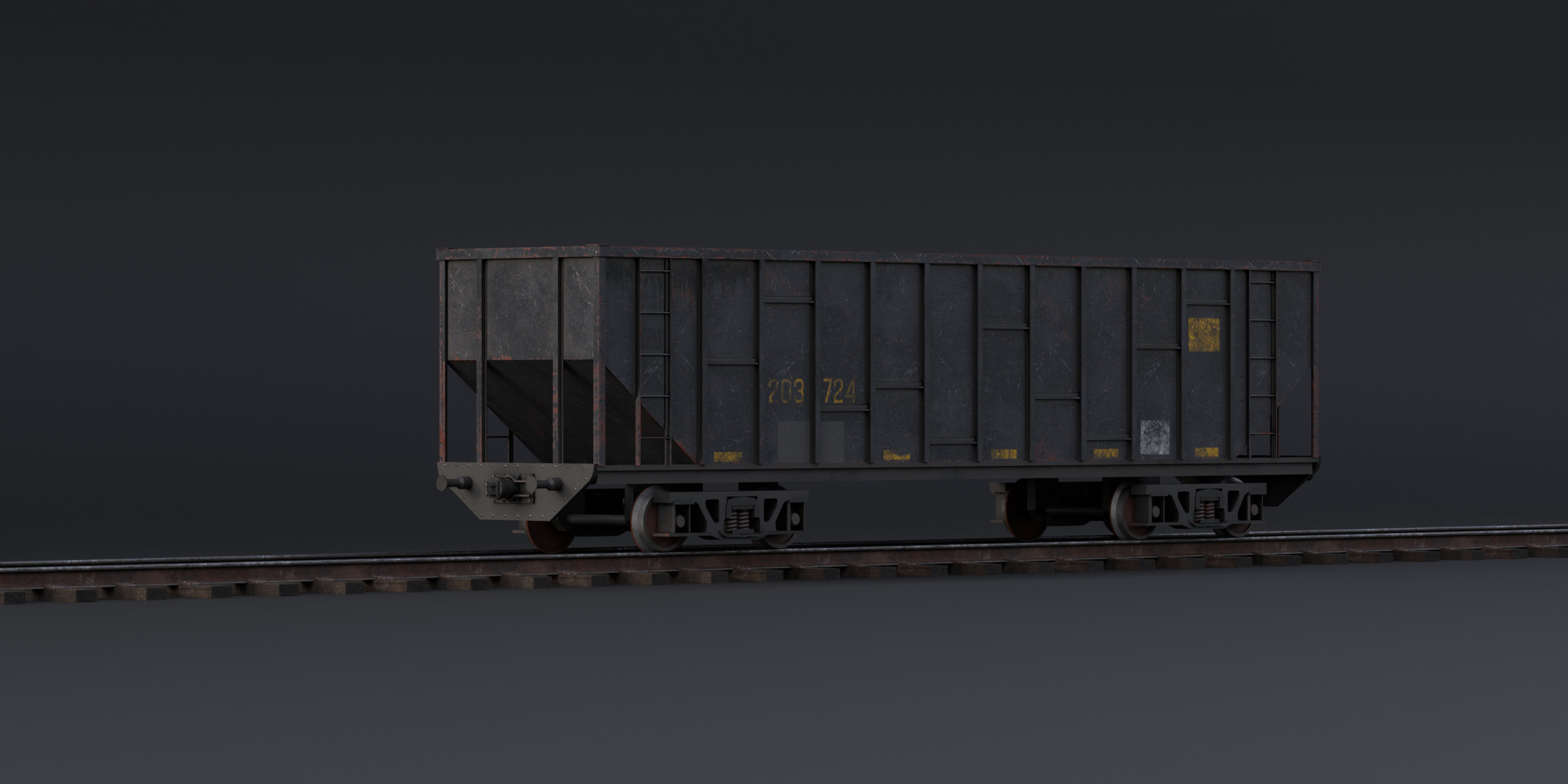 Train Pack Rig Low-poly 3D model_12