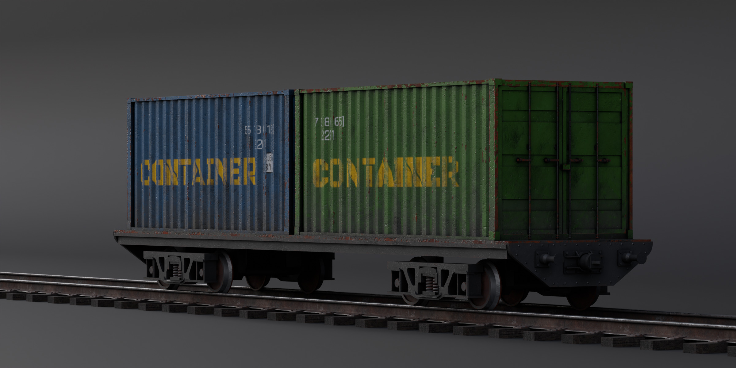 Train Pack Rig Low-poly 3D model_23