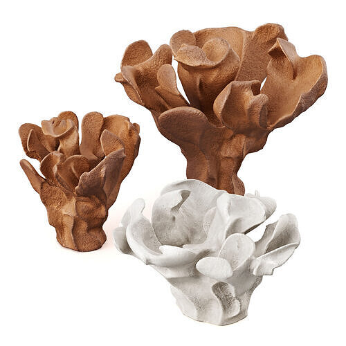 Coral decor art vase Low-poly 3D model