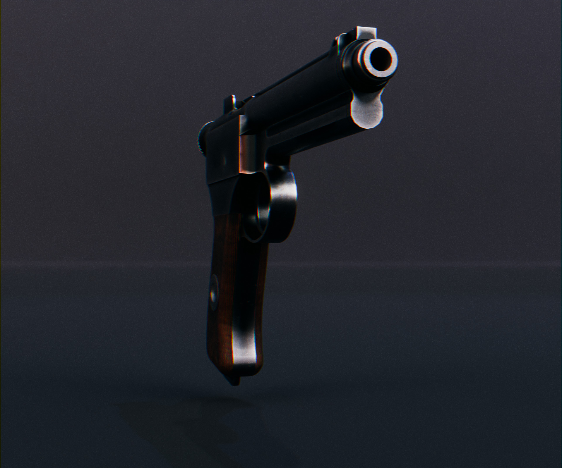 Roth-Steyr M1907 Low-poly 3D model_8