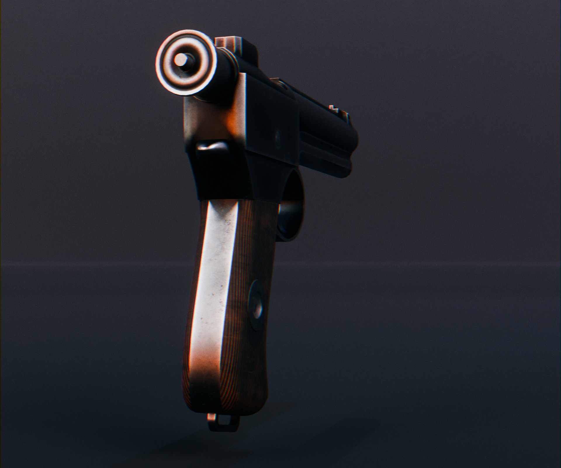 Roth-Steyr M1907 Low-poly 3D model_2