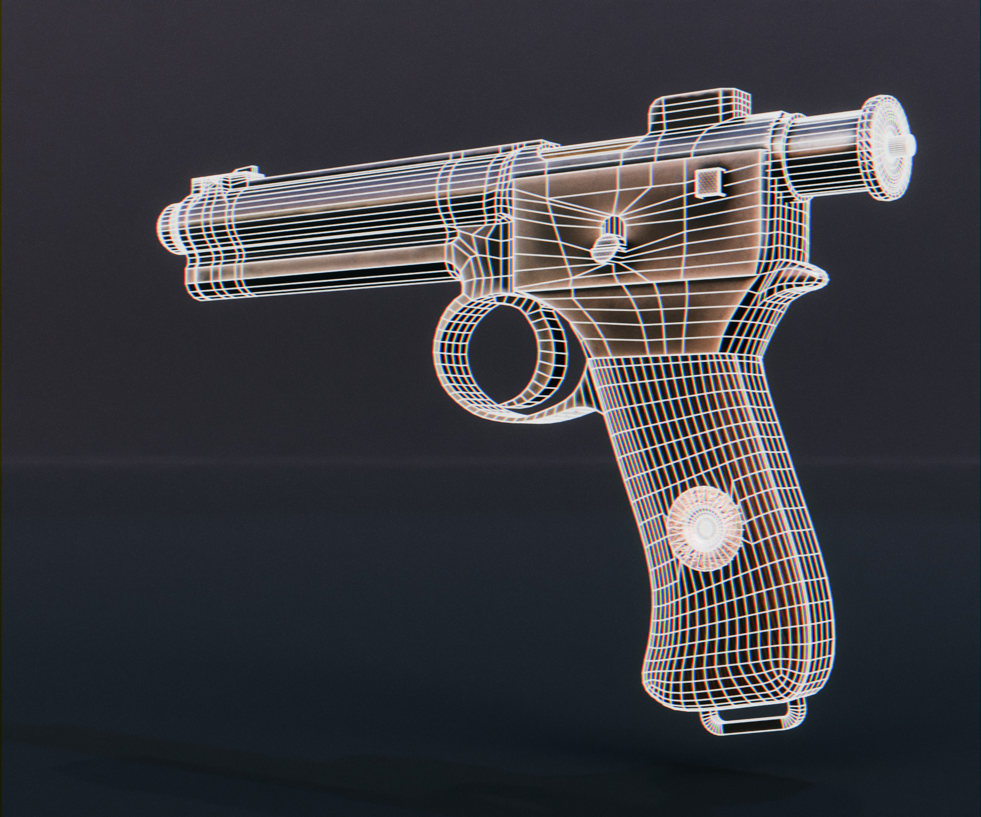 Roth-Steyr M1907 Low-poly 3D model_17