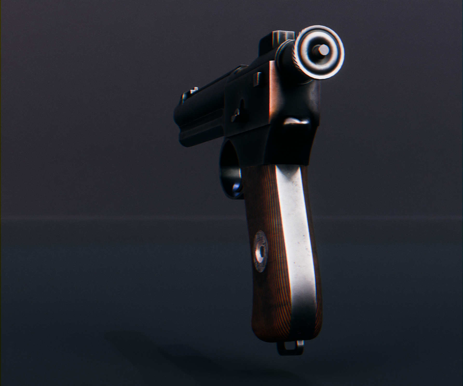 Roth-Steyr M1907 Low-poly 3D model_3