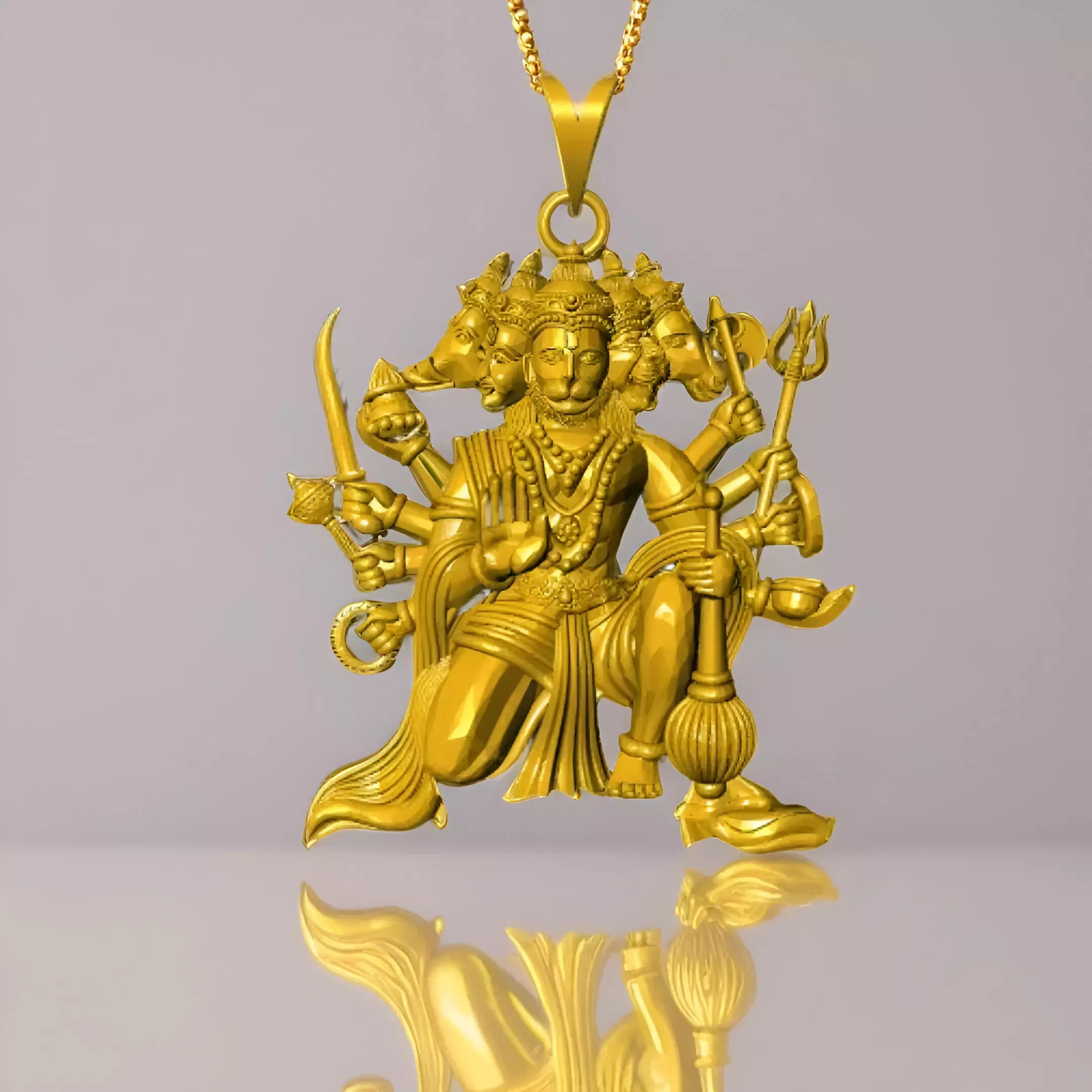 Panchamukhi Hanuman Pendant 3D print model