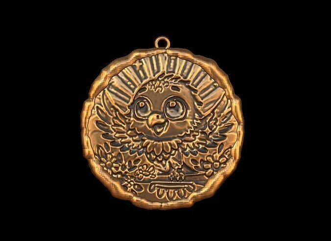 Cute Baby Eagle Pendant 3D print model