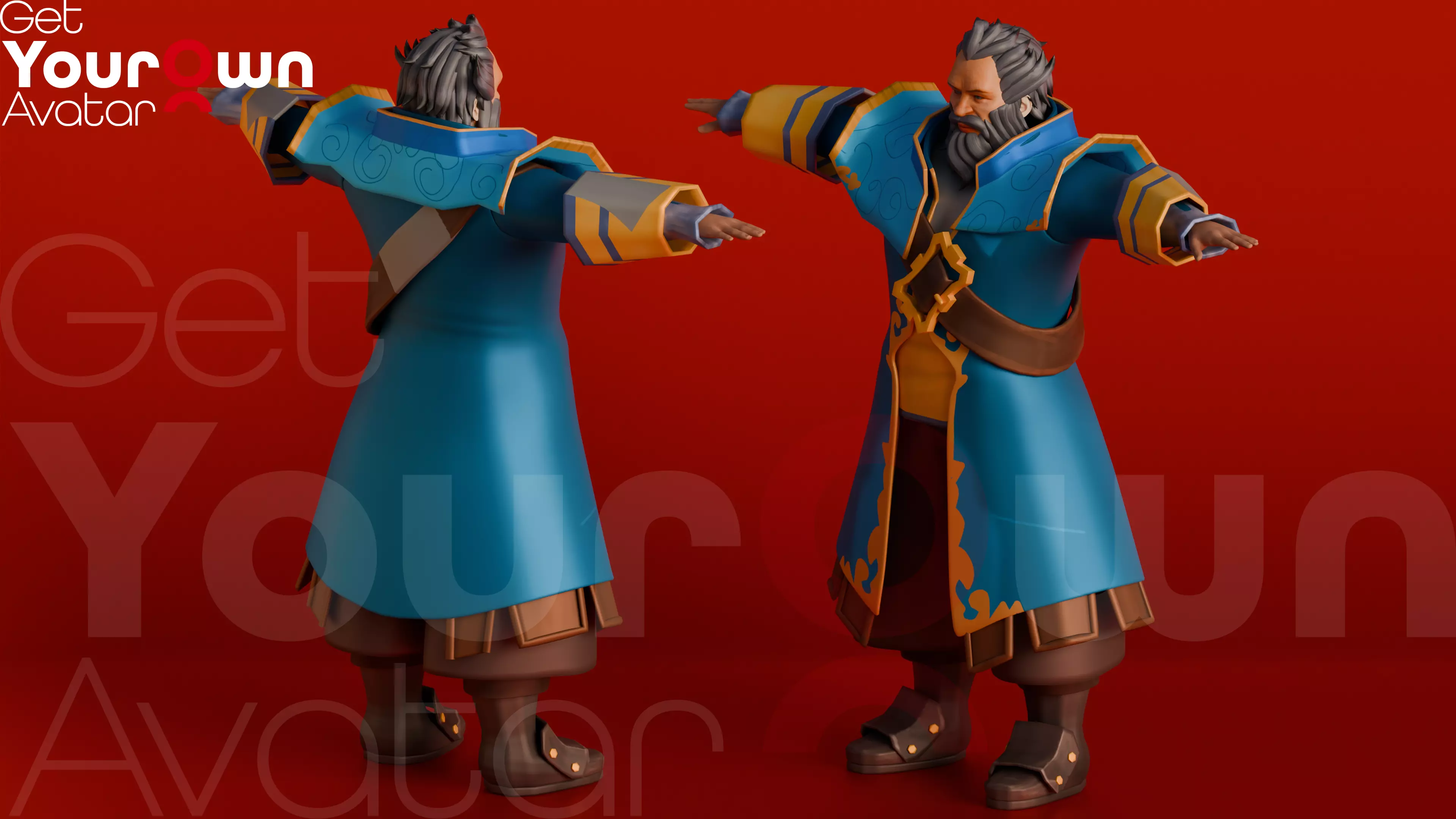 Knight Valor Rigged 3D Armored Warrior for SFM Low-poly 3D model_0