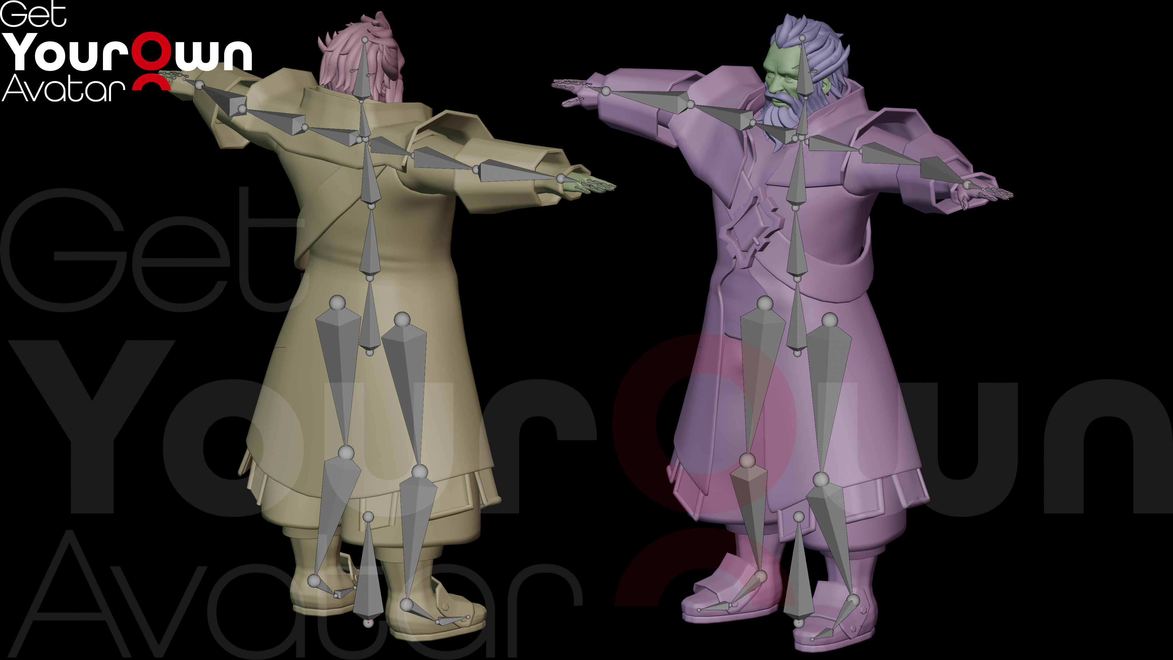 Knight Valor Rigged 3D Armored Warrior for SFM Low-poly 3D model_3