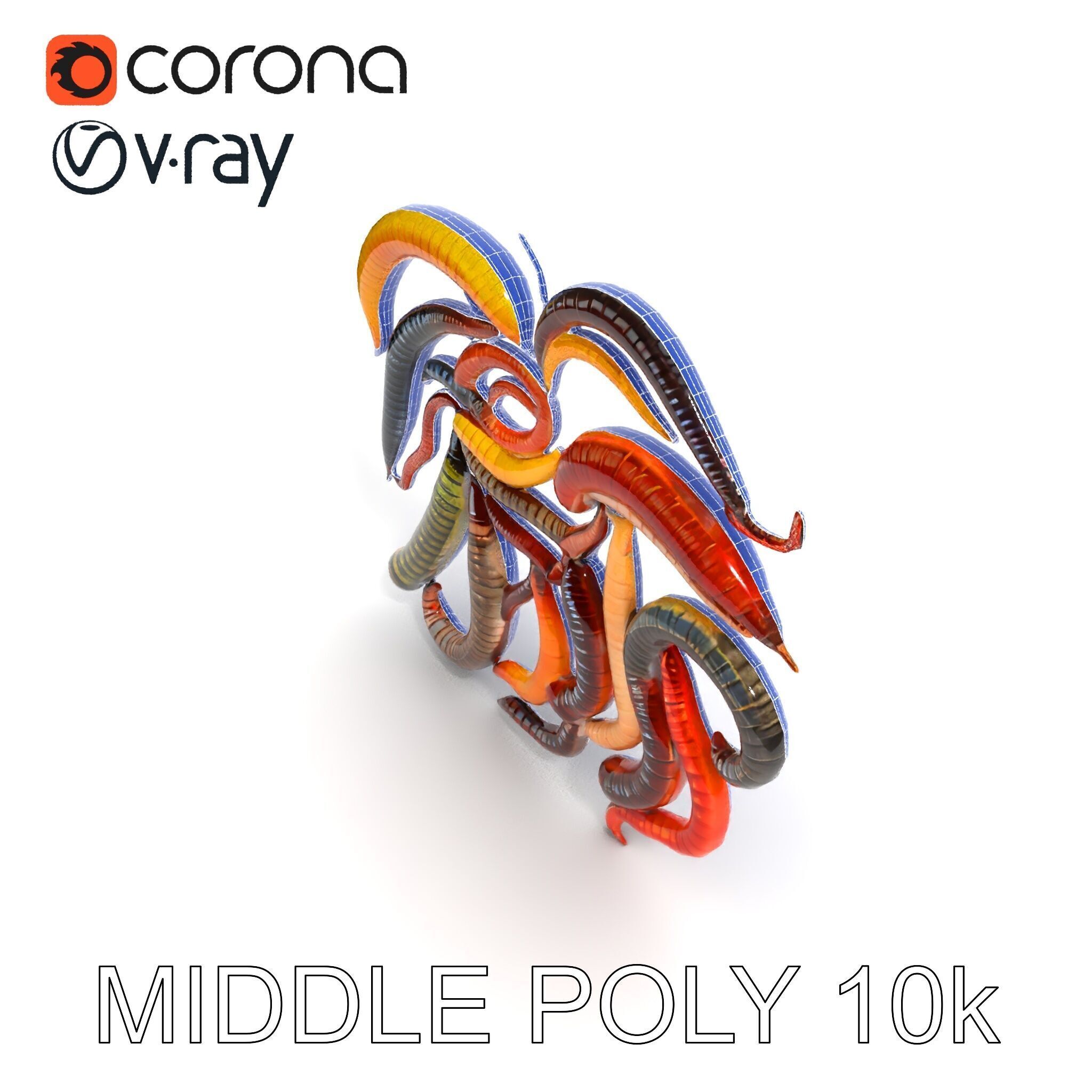 Realistic Centipede Model Pack Low-poly 3D model_30
