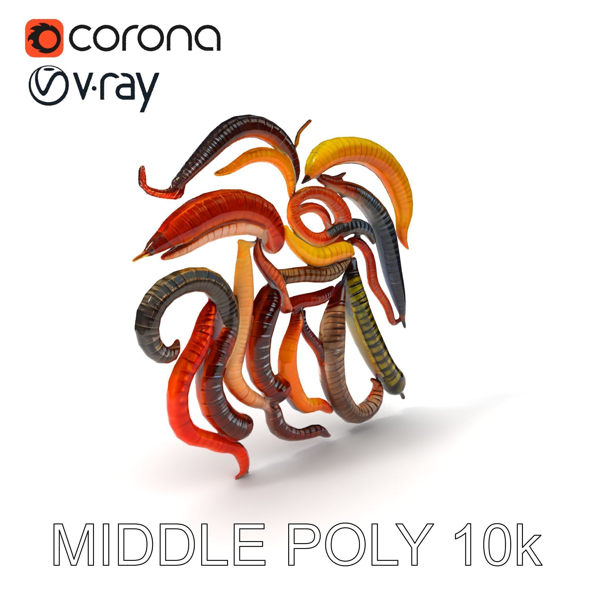 Realistic Centipede Model Pack Low-poly 3D model_17