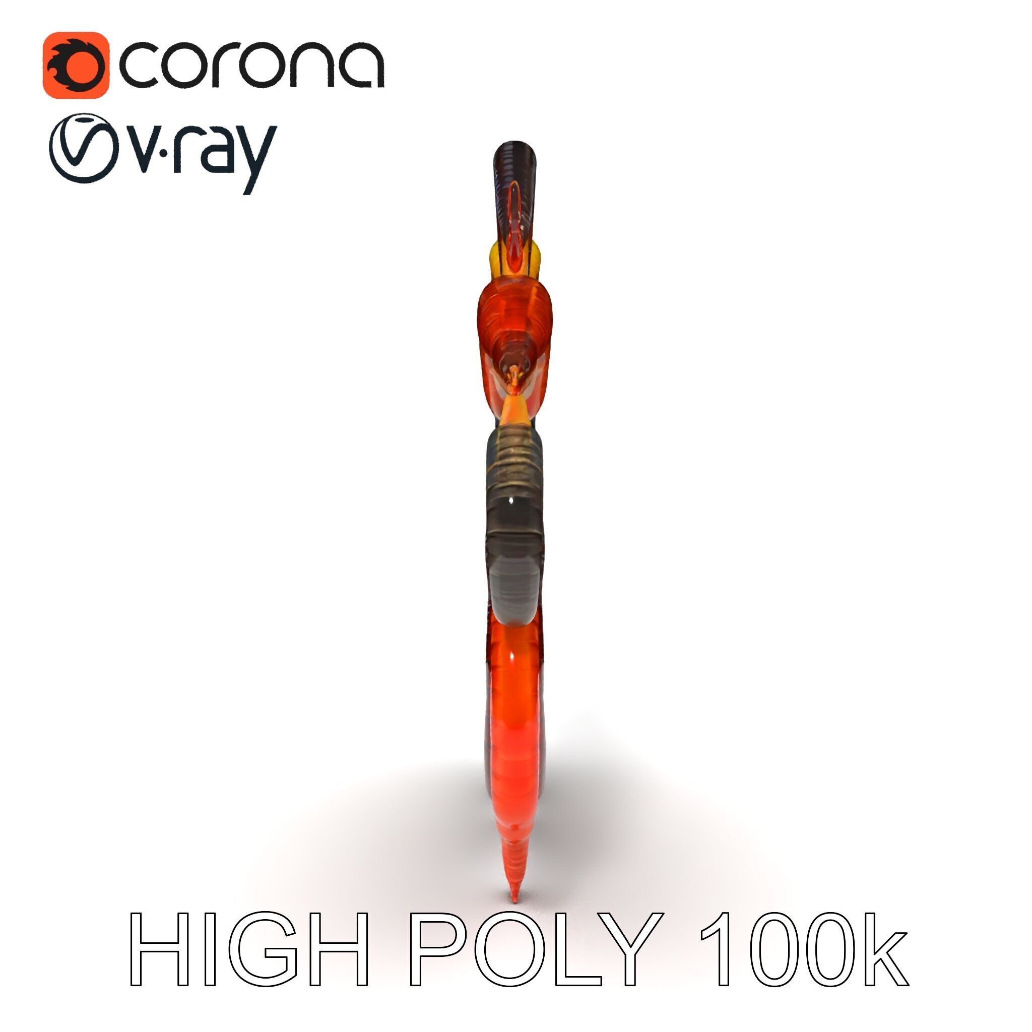 Realistic Centipede Model Pack Low-poly 3D model_8